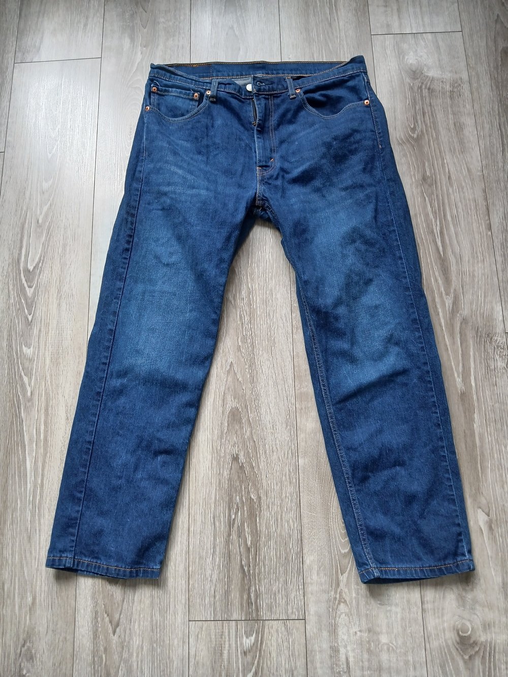 Levi's 505 Men's Size 36 Deep Blue Straight Jeans Medium Wash